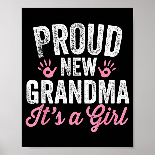 Affiche Fière nouvelle grand-mère C'est une fille Mère bie (Devant)