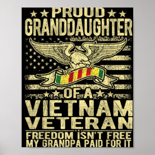 Affiche Fière Petite-Fille Du Vietnam Vétérinaire - Libert
