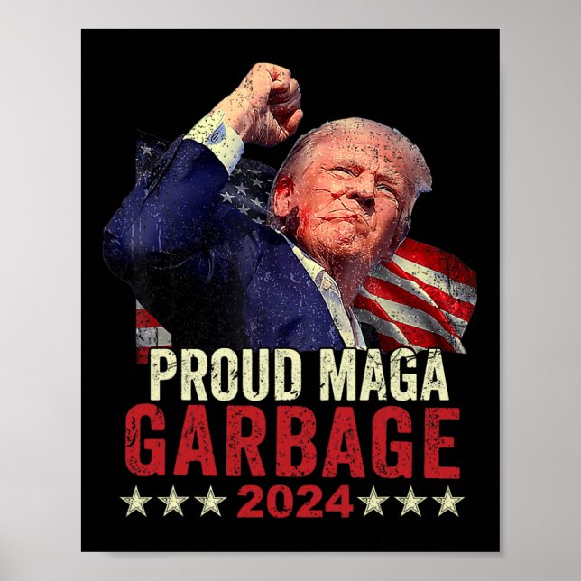 Affiche Fière poubelle Trump Supporter 4 (Devant)