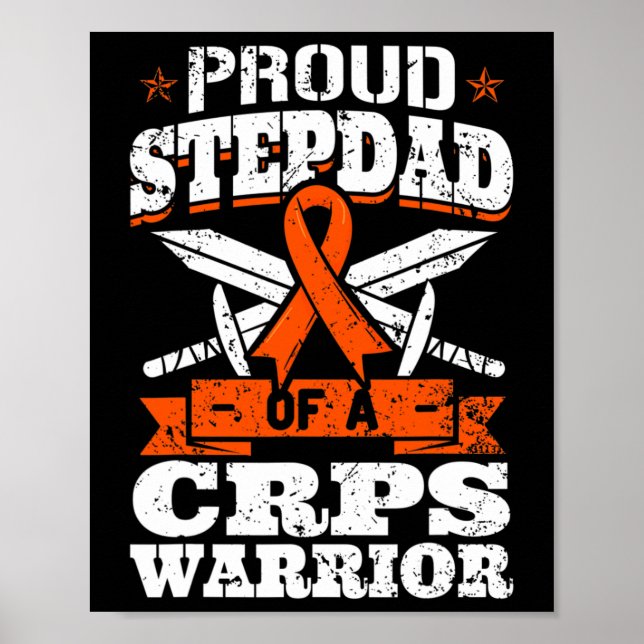 Affiche Fière Stepdad D'Un Militaire Des Crps Guerrier Rsd (Devant)