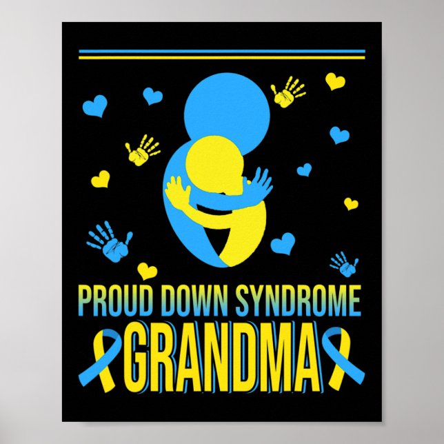 Affiche Fière Syndrome de Down Grand-mère Décernés par le  (Devant)