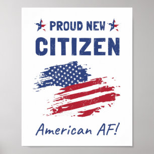 Affiche Fiers Nouveau citoyen américain, cérémonie de cito