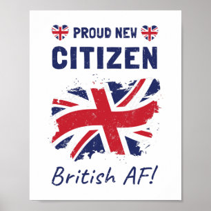 Affiche Fiers Nouveau citoyen britannique, cérémonie de ci