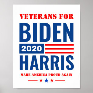 Affiche Fiers vétérans de la campagne Biden Harris 2020
