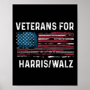 Affiche Fiers Vétérans Pour Kamala Harris Tim W 2024