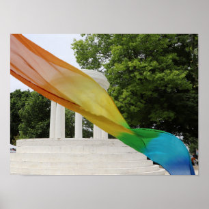 Affiche Fierté arc-en-ciel de la fontaine de Marshall