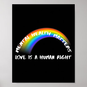 Affiche Fierté arc-en-ciel Lgbtq - L'amour est un droit hu