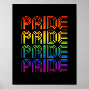 Affiche Fierté Arc-en-ciel Rétro