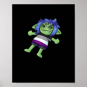 Affiche Fierté asexuée Goblincore Gobelin Classique