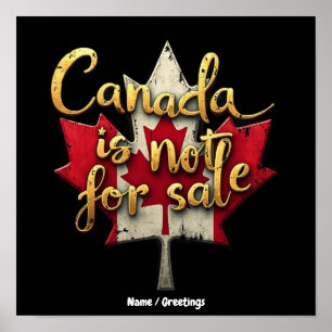 Affiche Fierté canadienne : le Canada n'est pas à vendre
