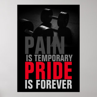 Affiche Fierté de douleur Motivation Bodybuilding Fitness