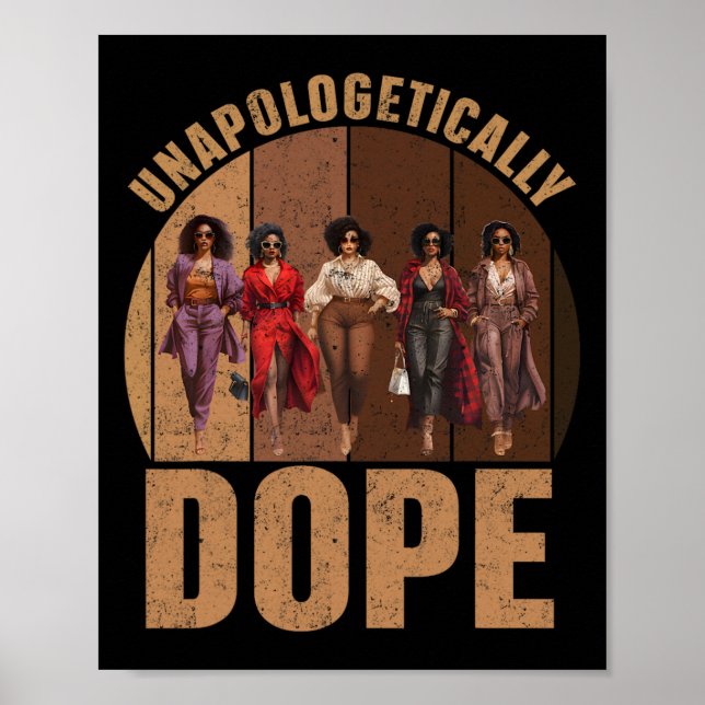 Affiche Fierté de drogue noir sans excuses Afro Histo noir (Devant)