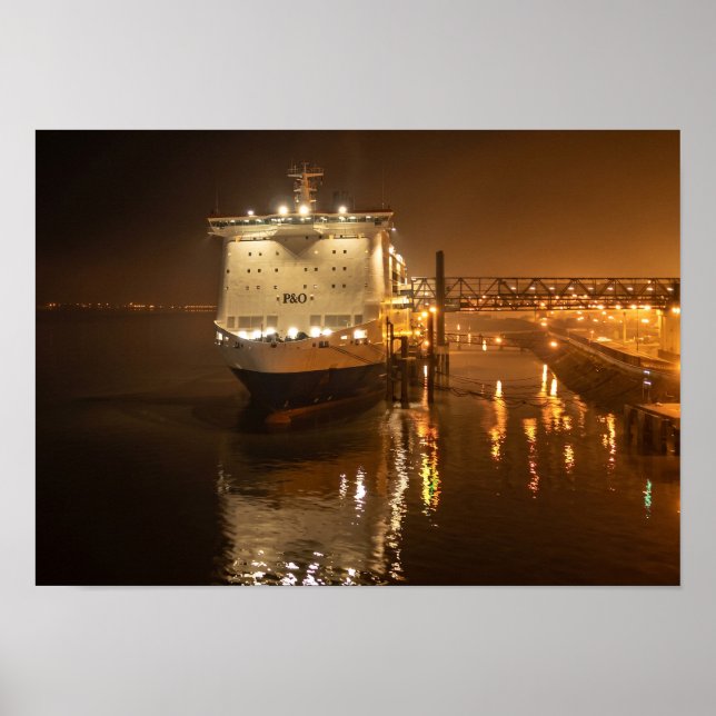 Affiche Fierté de Hull Ferry la nuit – Atmosphérique (Devant)