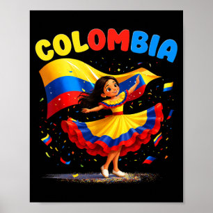 Affiche Fierté de la culture colombienne pour filles enfan