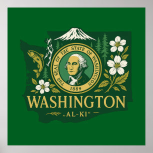 Affiche fierté de l'État de Washington