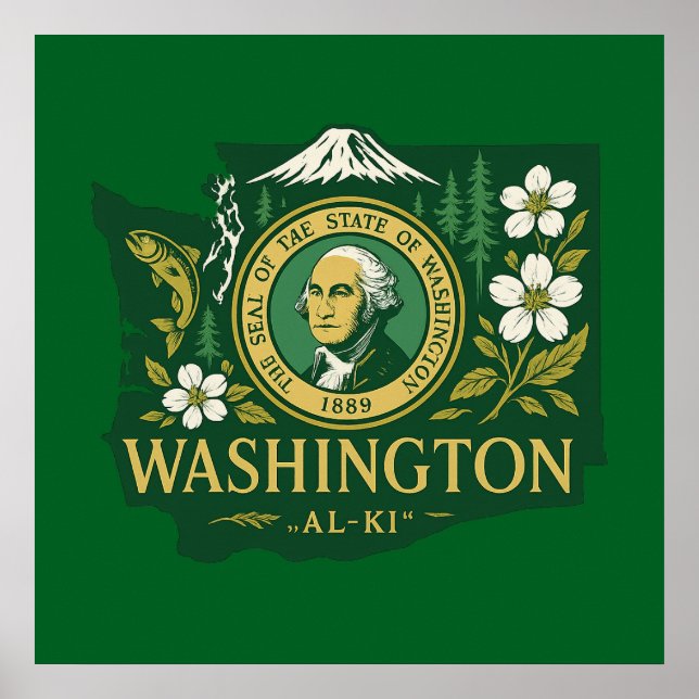 Affiche fierté de l'État de Washington (Devant)