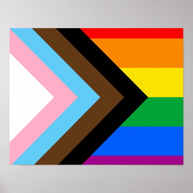 Affiche Fierté de progrès LGBTQ+ (Devant)