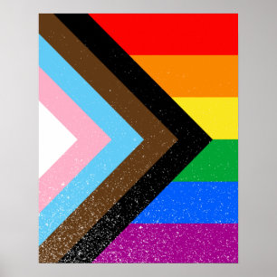 Affiche Fierté de progrès LGBTQ+