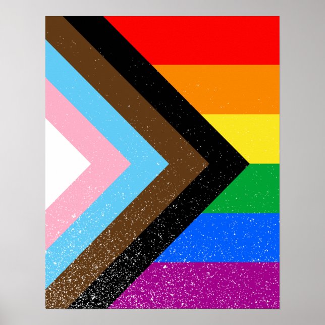 Affiche Fierté de progrès LGBTQ+ (Devant)