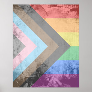 Affiche Fierté de progrès LGBTQ+