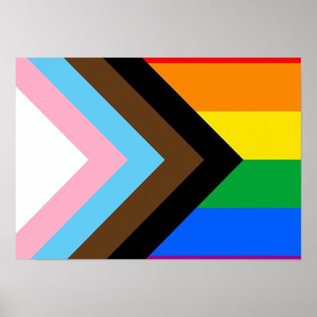 Affiche Fierté de progrès LGBTQ+ (Devant)