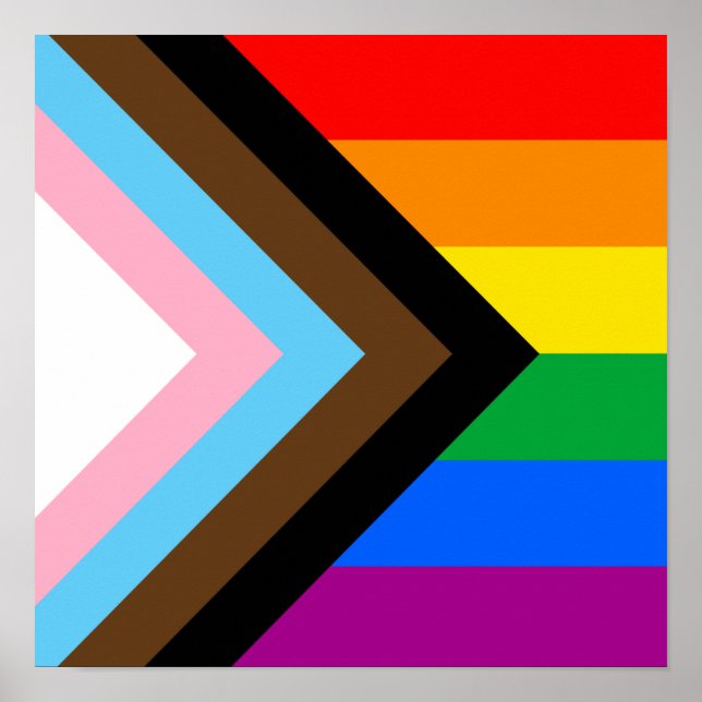 Affiche Fierté de progrès LGBTQ+ (Devant)