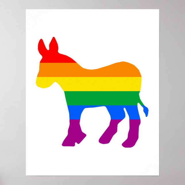 Affiche Fierté des démocrates LGBTQ (Devant)
