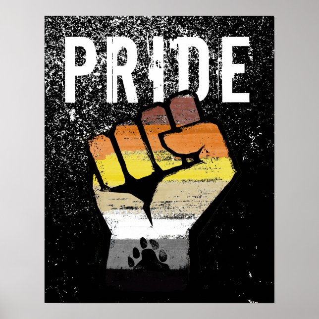 Affiche Fierté d'ours Poing de patte (Devant)