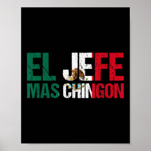 Affiche Fierté Drapeau Mexicaine Cinco De Mayo El Jefe Mas