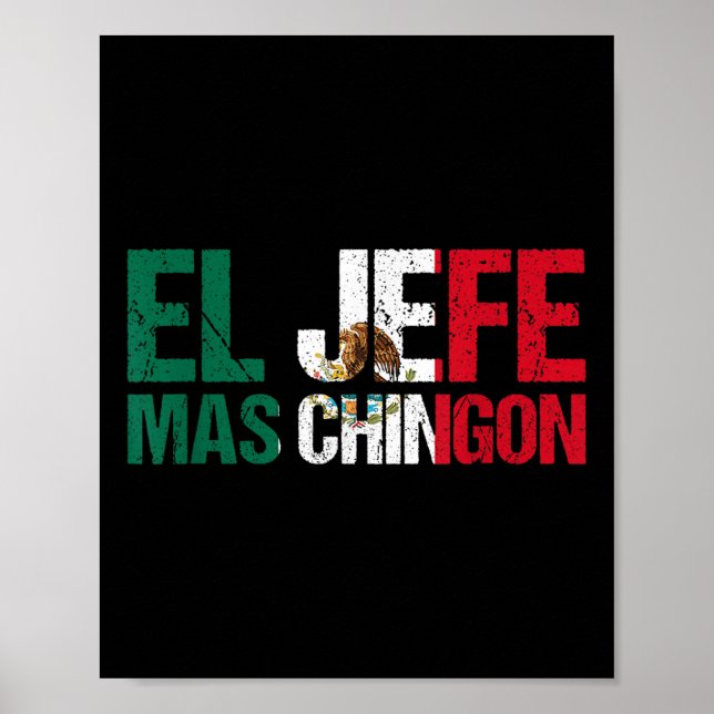 Affiche Fierté Drapeau Mexicaine Cinco De Mayo El Jefe Mas (Devant)