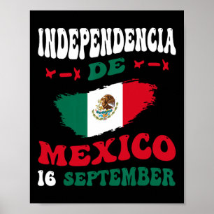Affiche Fierté du drapeau mexicain Fête de l'Indépendance