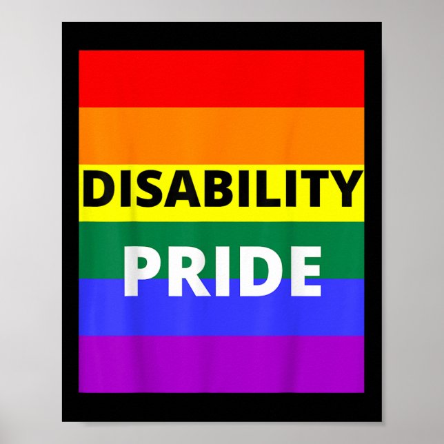 Affiche Fierté du handicap avec drapeau arc-en-ciel _1  (Devant)