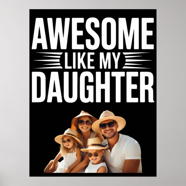 Affiche Fierté familiale personnalisée comme ma fille (Devant)