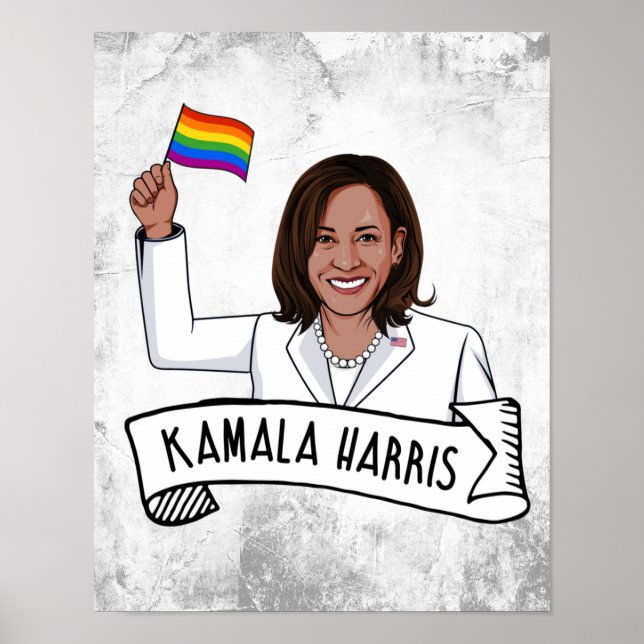 Affiche Fierté heureuse de Kamala Harris (Devant)