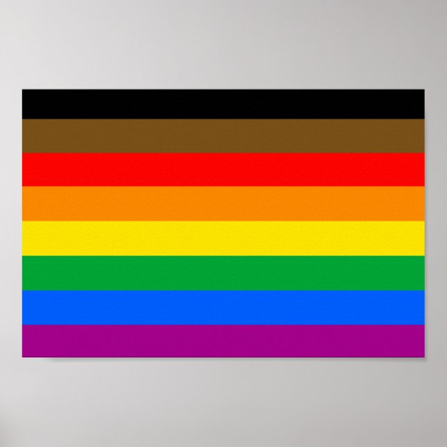 Affiche FIERTE INCLUSIVE LGBT (Fierté des gens de couleur) (Devant)