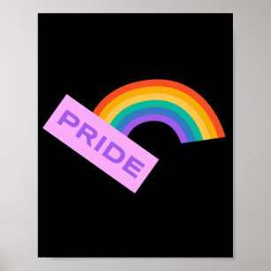 Affiche Fierté. LGBT+pride. Arc en ciel.