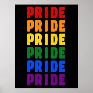Affiche Fierté LGBT Rainbow Colors