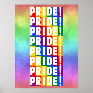 Affiche Fierté LGBT Rainbow Colors