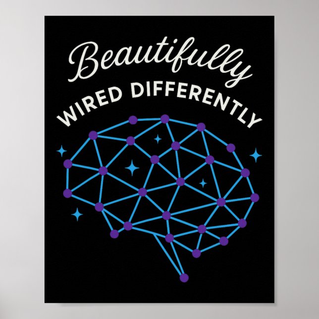 Affiche Fierté neurodivergente Adhd Acceptation de l'autis (Devant)