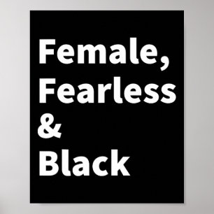 Affiche Fierté noire pour femmes féminines intrépides et n