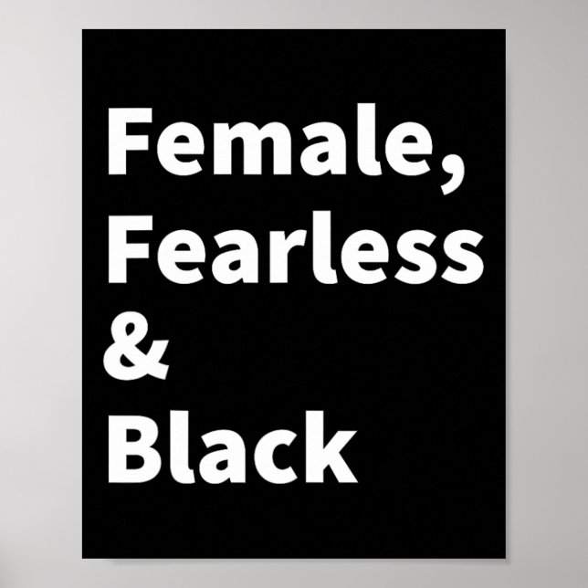 Affiche Fierté noire pour femmes féminines intrépides et n (Devant)