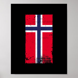Affiche Fierté norvégienne Voyage Vacances Drapeau Norvège