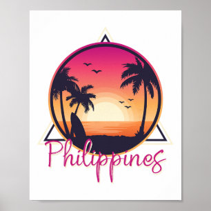 Affiche Fierté philippine cadeau de surf de plage Philippi