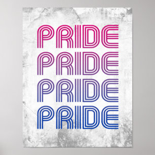 Affiche Fierté Rétro Bisexuelle