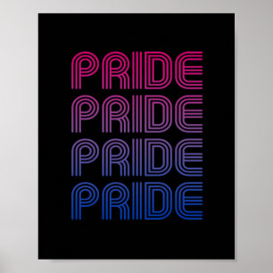 Affiche Fierté Rétro Bisexuelle