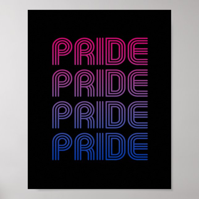 Affiche Fierté Rétro Bisexuelle (Devant)
