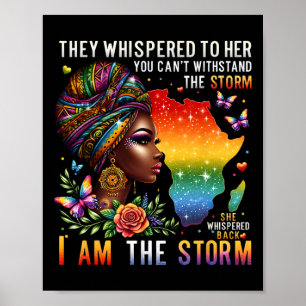 Affiche Fierté Rétro Femme Noire Je Suis L'Inspiration De