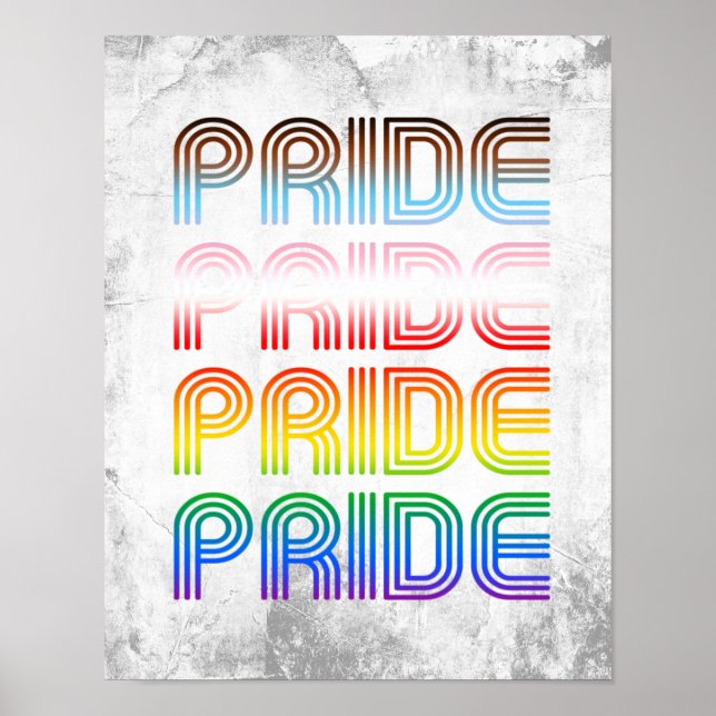 Affiche Fierté Rétro Inclusive (Devant)