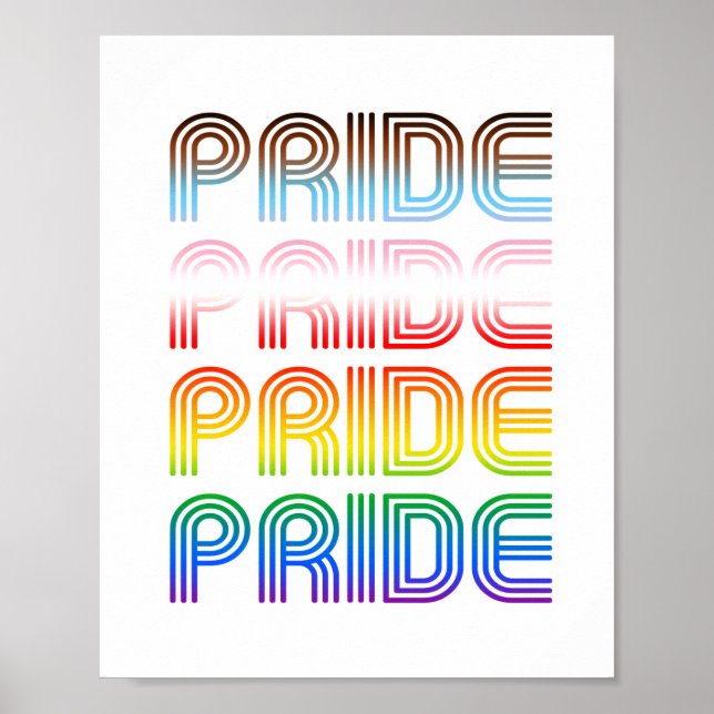 Affiche Fierté Rétro Inclusive (Devant)