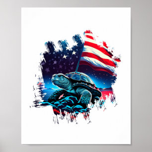 Affiche Fierté sexuelle Ace drapeau Tortue de mer subtil L